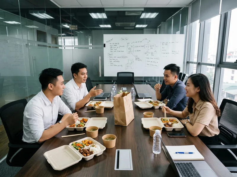 Nụ cười giờ nghỉ trưa thư thái